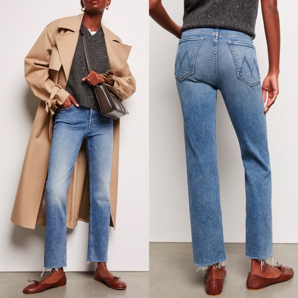 MOTHER Light Blue Straight Leg Jeans